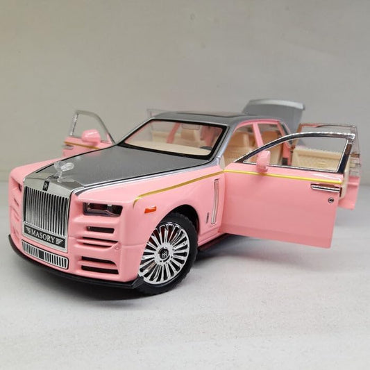 Rolls-royce Phantom Pink&Grey 1:24 Diecast Scale Model Car