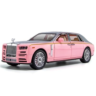 Rolls-royce Phantom Pink&Grey 1:24 Diecast Scale Model Car